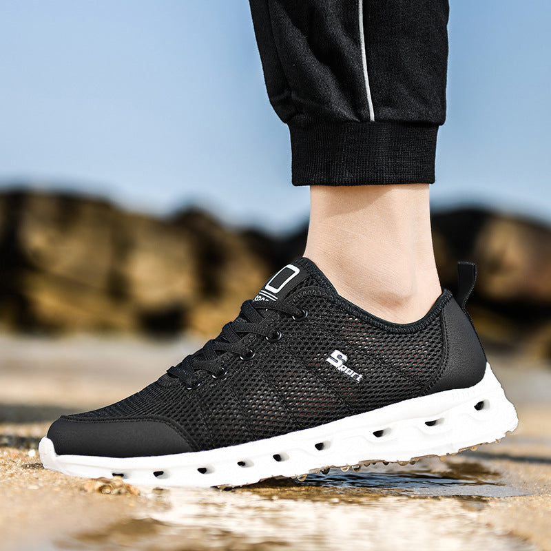 Summer New Hollowed-out Mesh Breathable Casual Sports Running Shoes
