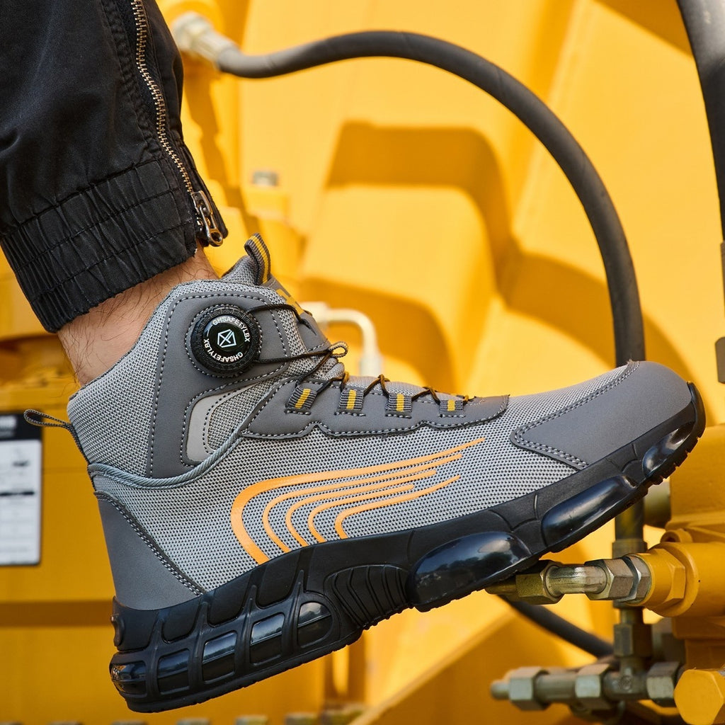 Men's Safety Shoes With Knobs To Prevent Smashing And Shoelace Punctures