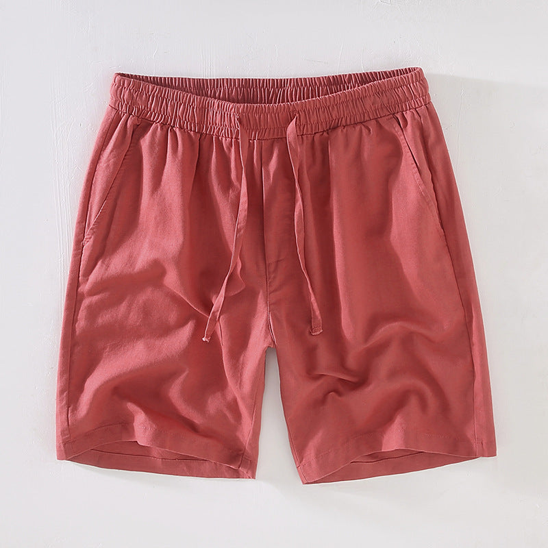 Drawstring Relaxed-fit Minimalist Straight-leg Casual Cropped Pants