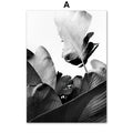 Giraffe Elephant Lion Pineapple Palm Tree Wall Canvas Painting