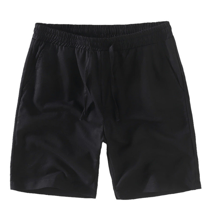 Drawstring Relaxed-fit Minimalist Straight-leg Casual Cropped Pants